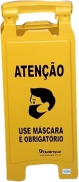 1681 placa sinalizadora atencao use mascara copiar